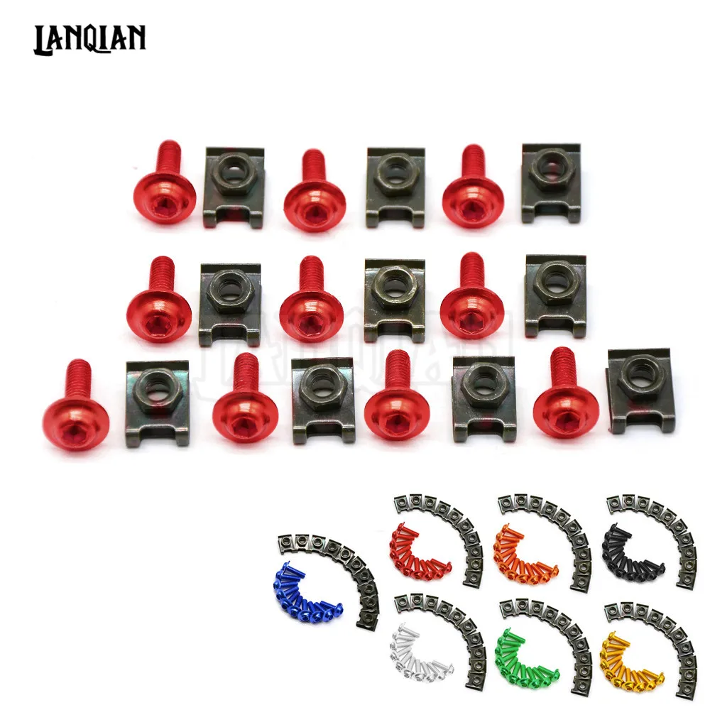 

6MM Motor Accessories Fairing body Bolts Screws for Honda CBR600RR CBR954RR CBR 600 954 RR kawasaki z800 z750 KTM ALL R3 R7 R25
