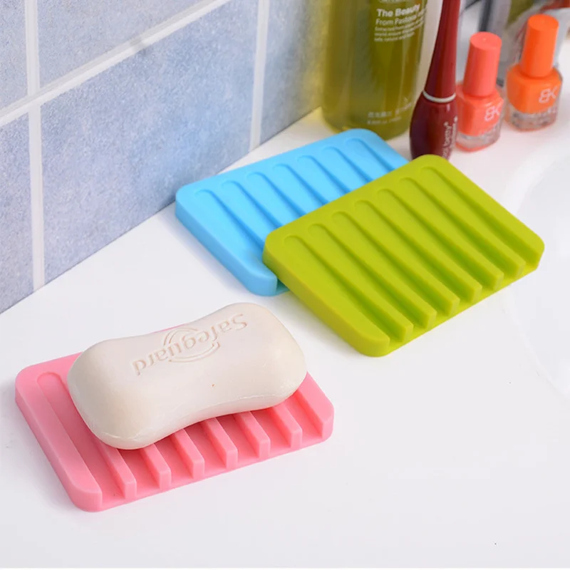 Colorful Silicone Drain Storage Tray Rack Soap Dish Shower Colorful Silicone Drain Storage Tray Rack Soap Dish Shower Shelf Holder For Bathroom Kitchen Accessories In Shelves Racks From Home
