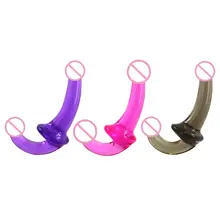 Double-head Penis Realistic Plug Huge Dildo Silicone Anal Massager Dual Dick Anal Sex Toys for Lesbian Couples