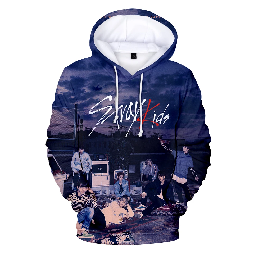 Stray Kids 3D Printed Hoodies Women/Men Kpop Fashion Long Sleeve Hooded Sweatshirts 2019 Hot Sale Casual Streetwear Hoodies