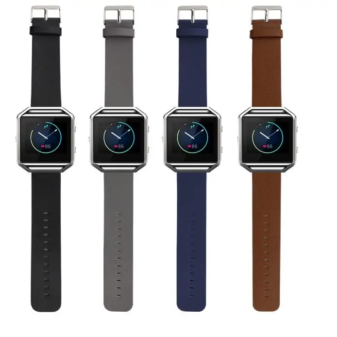 10 шт./партия, качественные роскошные часы из натуральной кожи, сменный ремешок на запястье для Fitbit Blaze Smart Watch