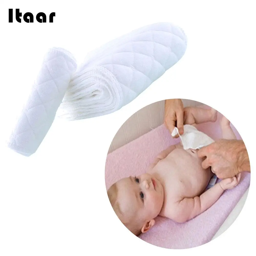 

New Washable 10PCS Reusable Baby Diaper Nappy Liners insert Cotton White