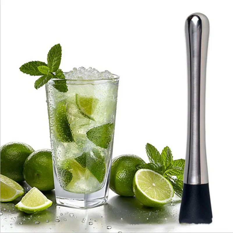 Chinatera Cocktail Muddler Stainless Steel Bar Mixer Barware Drink Mojito Cocktail Make Mouthwatering Mojito Cocktails Create Delicious Refreshing