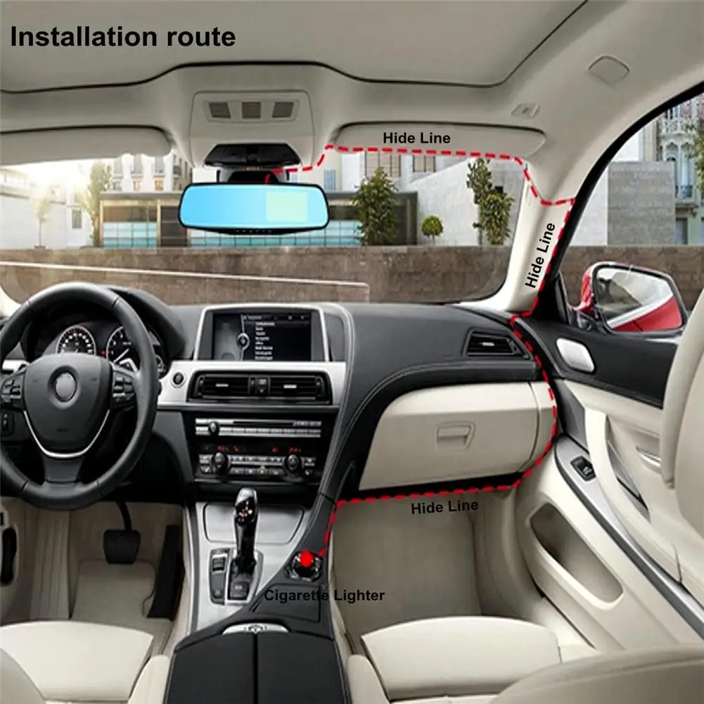 Видеорегистратор для вождения автомобиля 1080P HD Автомобильный видеорегистратор зеркало заднего вида видеорегистратор видеокамера детектор движения