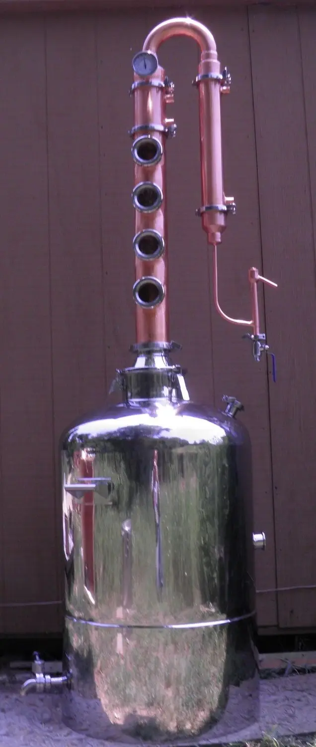 Buy 53 Gallon Moonshine Still with 4 Plate Copper Reflux Column, Vodka, Column