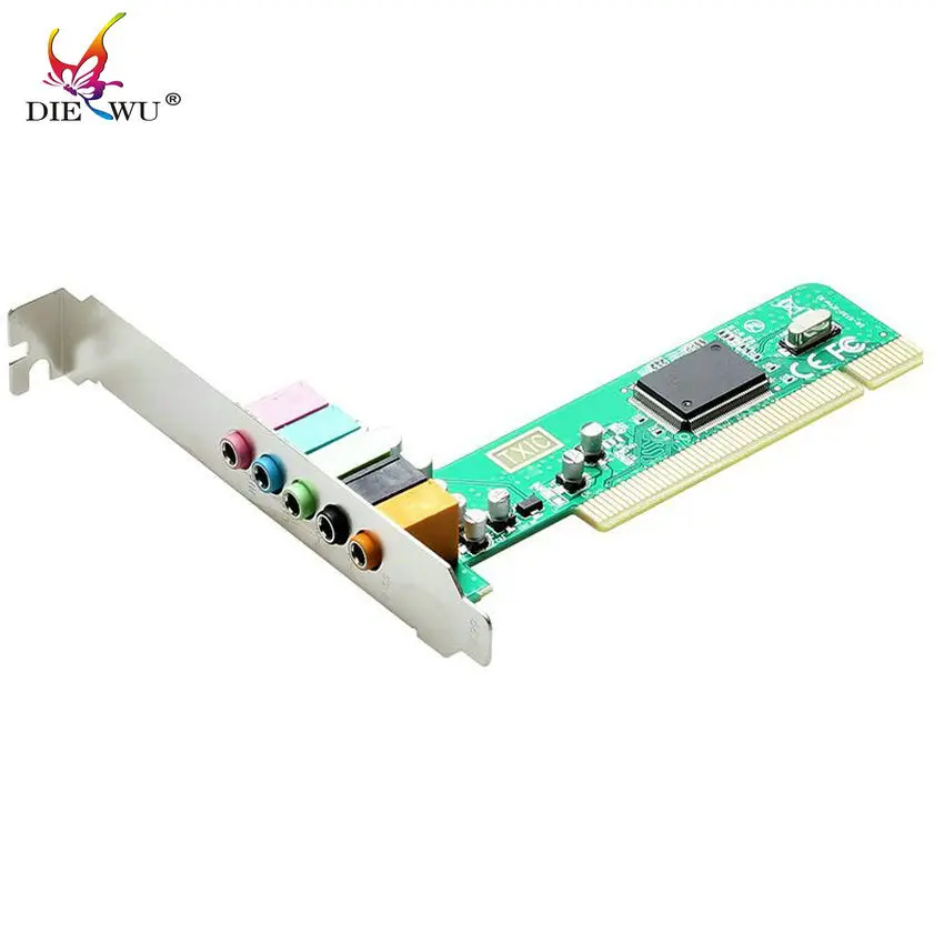 NEW High quality CMI8738 PCI 5.1 audio sound card 6 Channel PCI sound card for desktop PCin Add