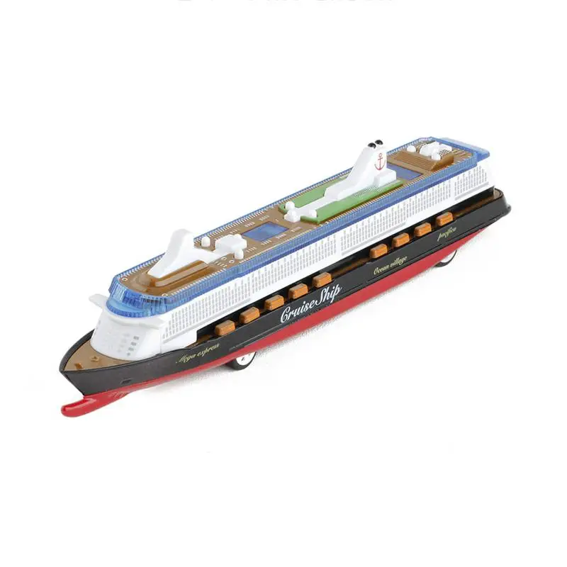 

Children's Luxury Cruise Ship Model Toy For Children's Sound And Light Pull Back Toy Car Gifts (random Color)