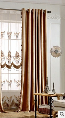 Современная роскошная элегантная сплошная занавеска, занавески на окна, занавески для кухни, занавески для гостиной, французские занавески на окна, можно настроить - Цвет: camel curtain