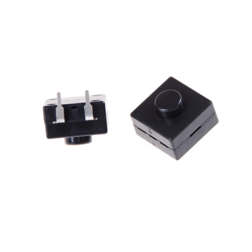 10Pcs New Arrival 12x12x9mm DIP PCB Mini Latching Tactile Tact Push Button Switch