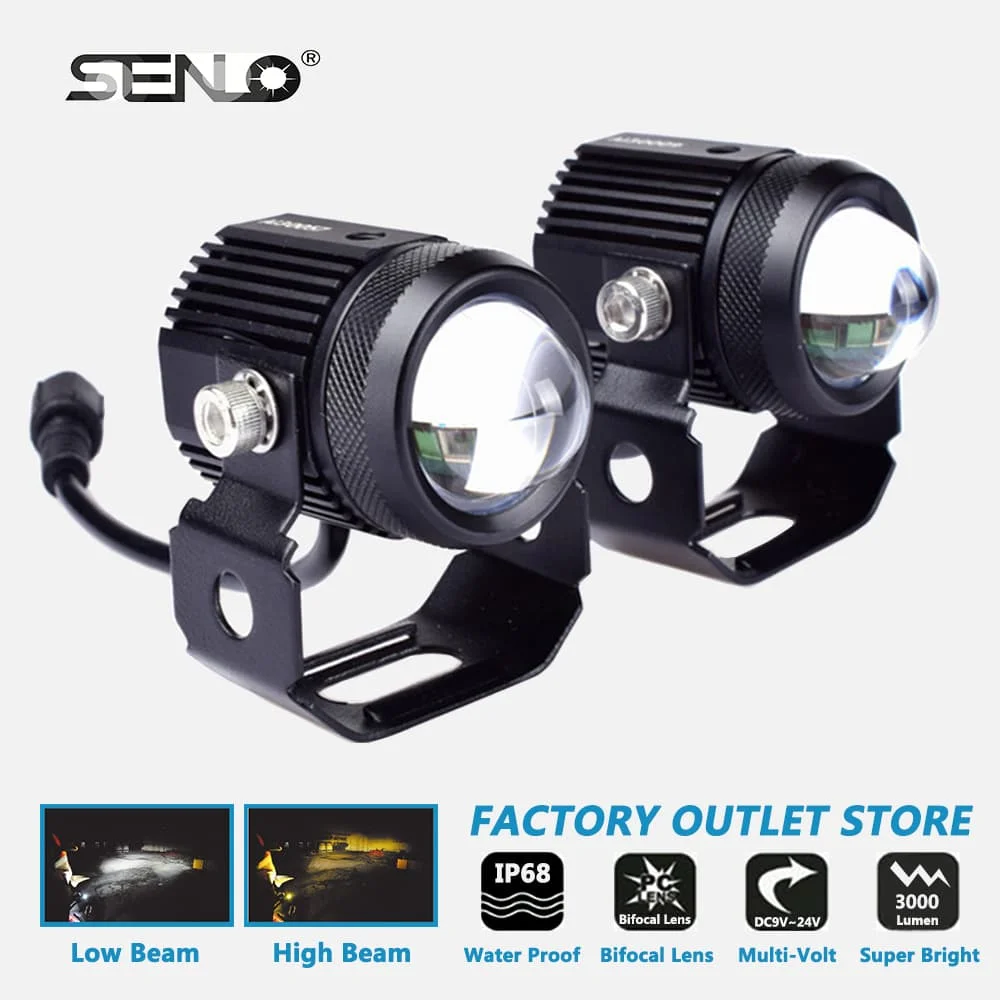 

Universal Led Headlight Work Fog Lamp Light Anti Fog 15W Dual Color for BA20D H4 T19 Moto ATV SUV Jeep Tractor Yacht Truck M1
