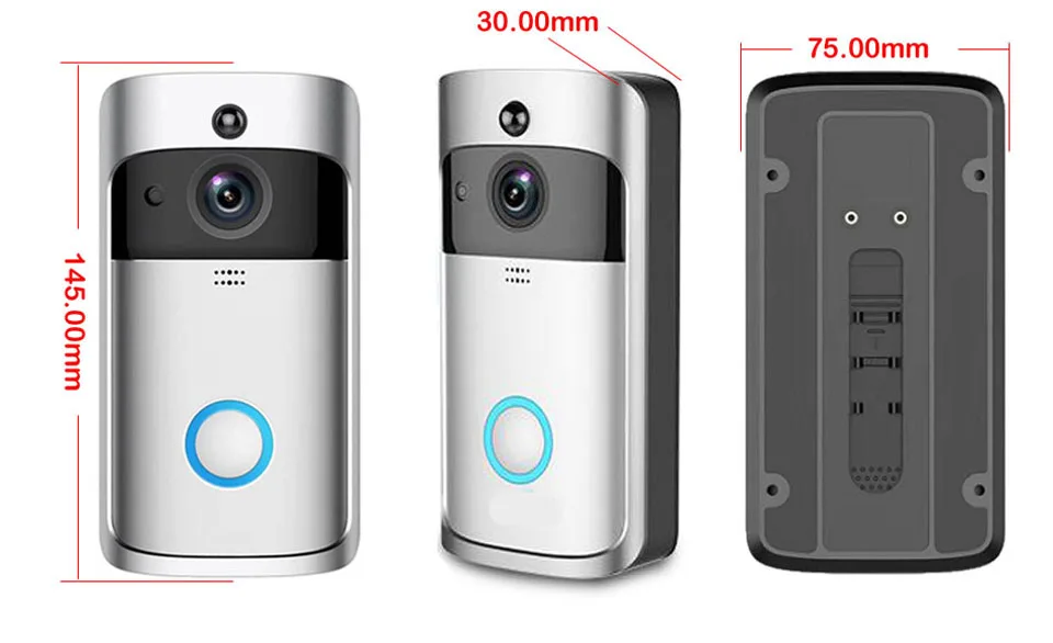 WiFi смарт-видео, дверной звонок камера беспроводной дверной звонок 720P беспроводной домашний охранный звонок перезаряжаемый аккумулятор для камеры приложение ToSee