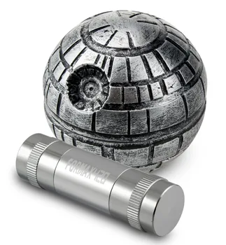 

1PC Death Star Grinder 3 Piece Star War Zinc Alloy Tobacco Spice Muller With Black Box Pollen Presser