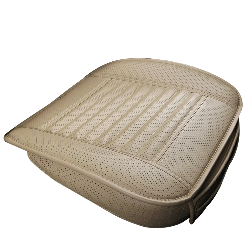 

Four Season Single Seat without Backrest PU Leather Bamboo Charcoal Car Seat Cushion Car Seat Cover Seat Protective Cover