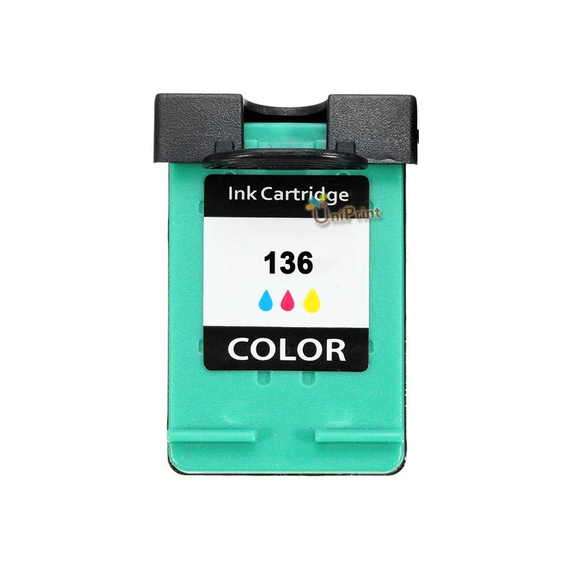 UP 1PK ink cartridge replacement for HP 136 color for Officejet 6213 Deskjet 5443 D4163