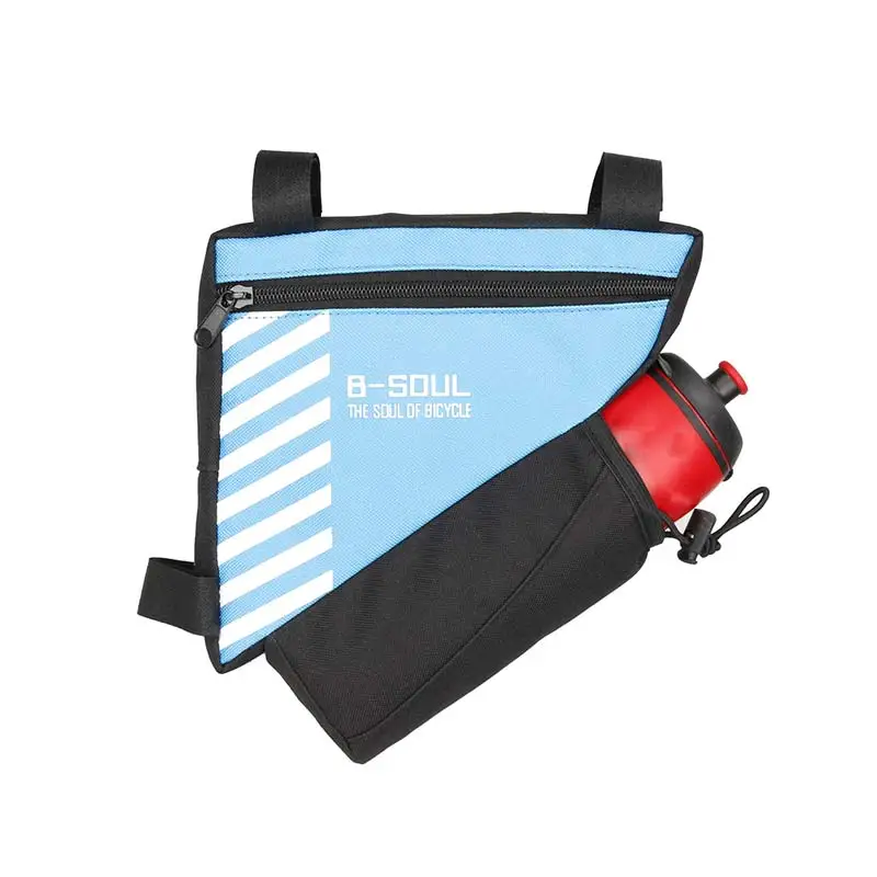 Акула Тигр велосипедная Сумка водонепроницаемая треугольная сумка горная сумка для велосипеда сумка на велосипедную раму Открытый велосипед Передняя Труба Рама Сумка - Цвет: Синий