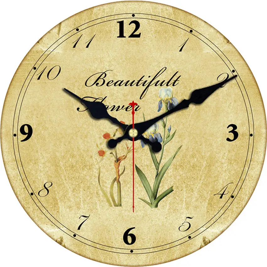 Настольные Розовые Настенные часы, 15 см винтажные настенные часы, потертые шикарные деревянные картонные часы, настенные часы в стиле ретро с животными - Цвет: WallClock20
