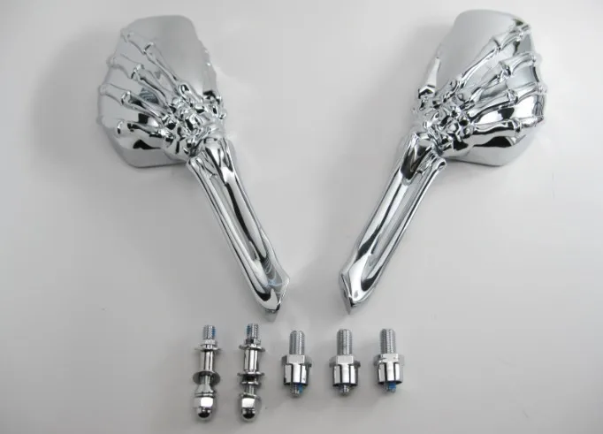 

Skull Claw Rear View Mirrors for Motorcycle Harley Honda Suzuki Yamaha