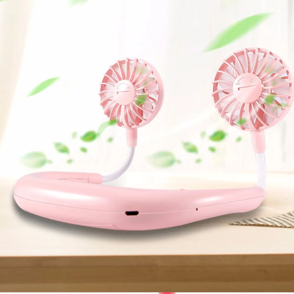

Portable Mini Fan Rechargeable Necklace Fan Large Capacity Battery 360 Degree Free Rotation Sports Fitness Hanging Fan