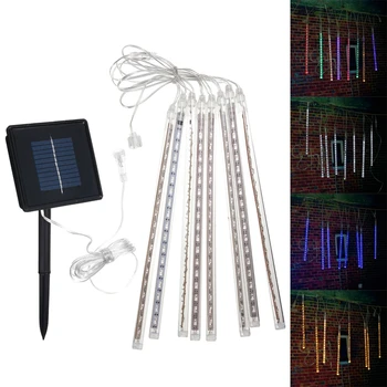

Solar Power LED Meteor Shower Rain Garden Tree HoliDay Lighting LED String Lights For Indoor Outdoor Garden Wedding Decor