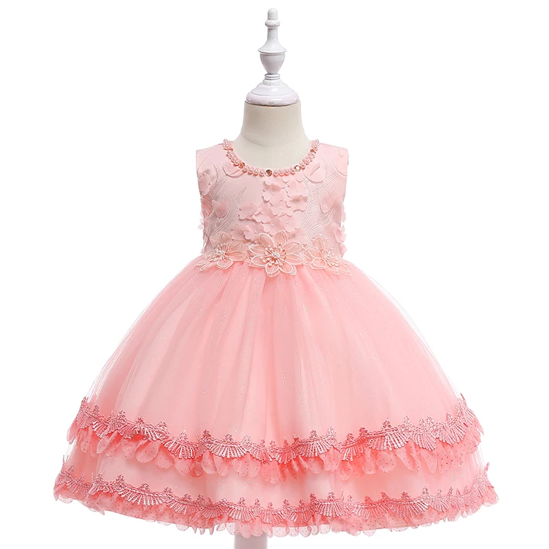 

2019 Elegant Royal Princess Dresses For Girl 3-14T Sleeveless Prom Costumes Fashion Ball Gowns Teenage Robe Kid Tutu Dress Party