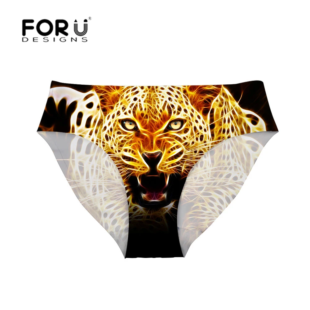 Forudesigns Women's Sexy Underwear 3d Leopard Tiger Bear Owl Print