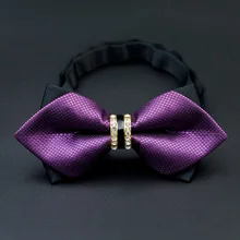 Men Classic Luxury Plaids Polka Dot Diamond Pre-tied Bowtie Wedding Bow Tie polka dot bow tie split back crop top