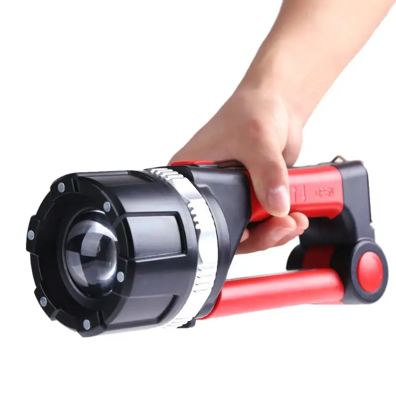 

Multi-function Solar Rechargeable LED Flash Light Desk Lamp Power Bank Searching Hunting Patrolling Self-defence Hiking Torch