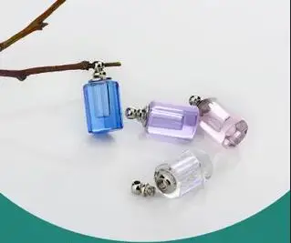 DIY mix color screw cap clear Crystal подвески-Флаконы флакон для парфюма с маслом модное
