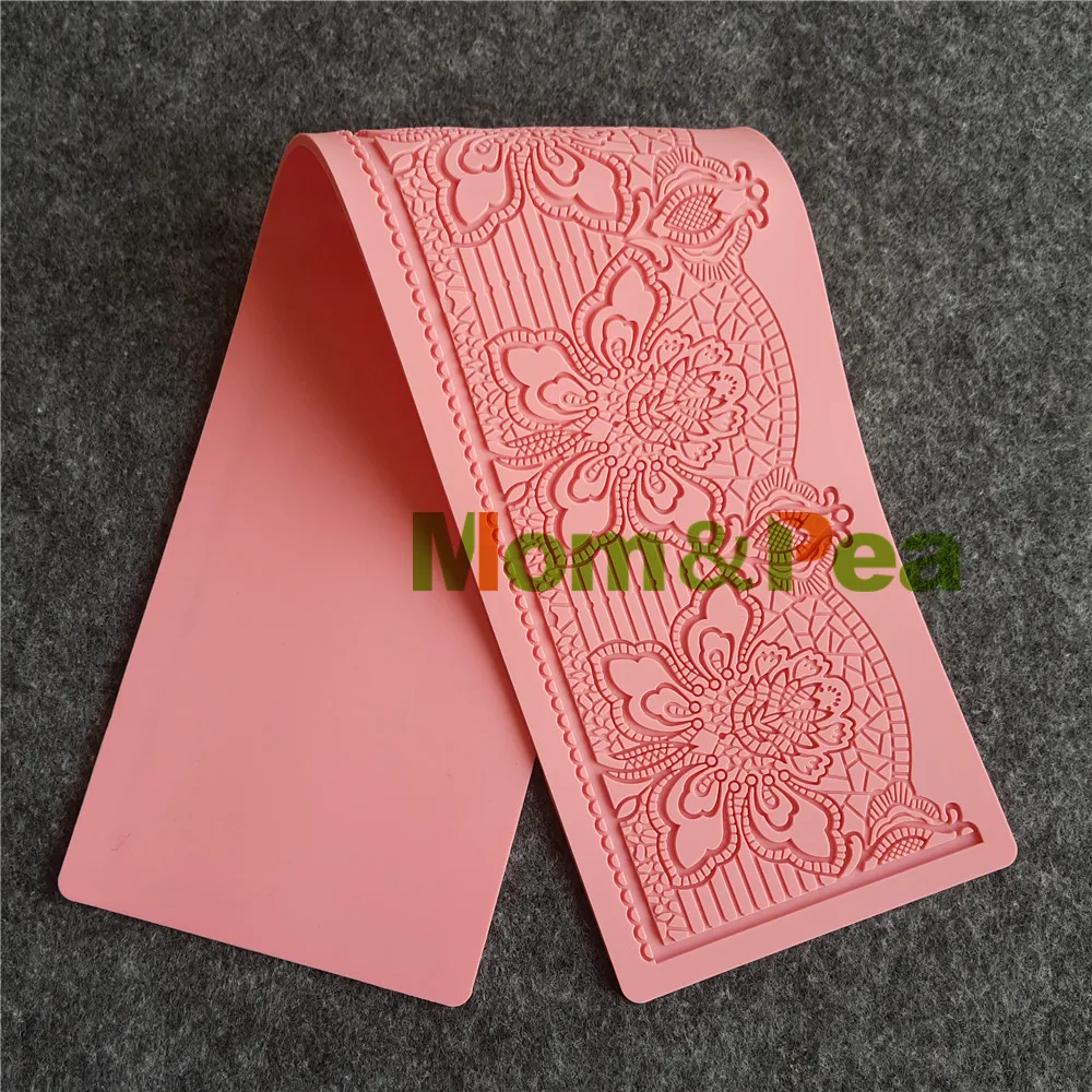 Mom& Pea GX193, кружевная форма для украшения торта, помадка, 3D форма для торта, силиконовая форма для пищевых продуктов