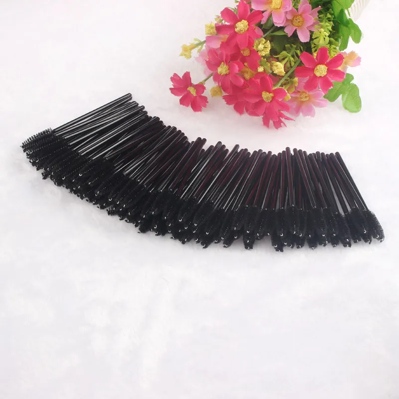 

100pcs/lot Disposable Eyelash Brushes Microbrushing Makeup Brush Mascara Applicator Natural Extention Wands Makeup Brushes Tool