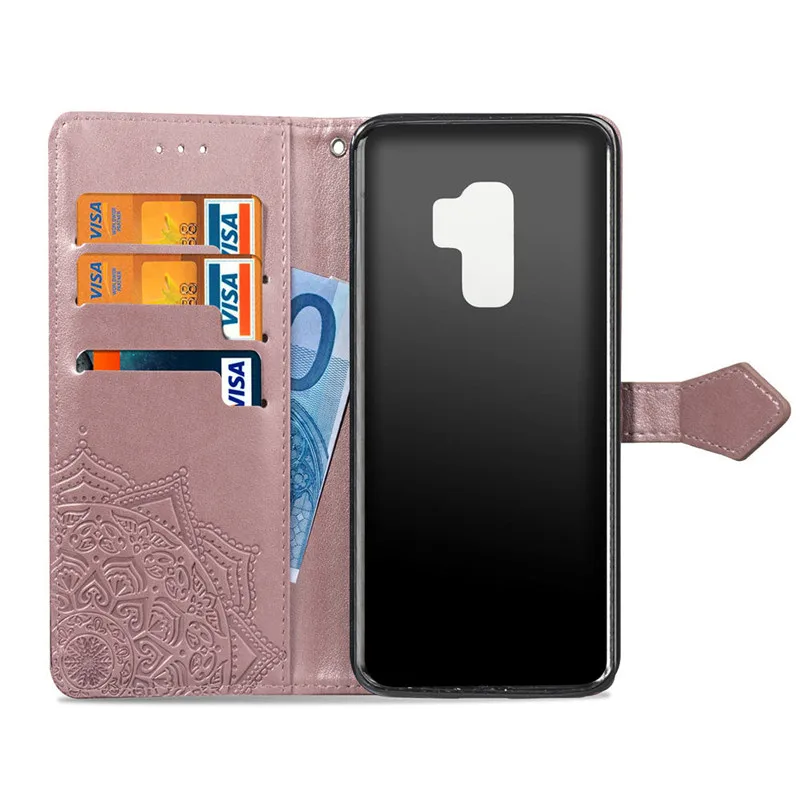 For Samsung S10 S9 S8 A6 Plus S7 A6 2018 Case Luxury Leather Phone Case For Samsung Galaxy S9 S10 Plus Flip Magnetic Wallet case samsung silicone cover