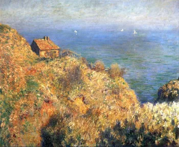 

High quality Oil painting Canvas Reproductions Fisherman's House at Varengeville (1882) by Claude Monet hand painted