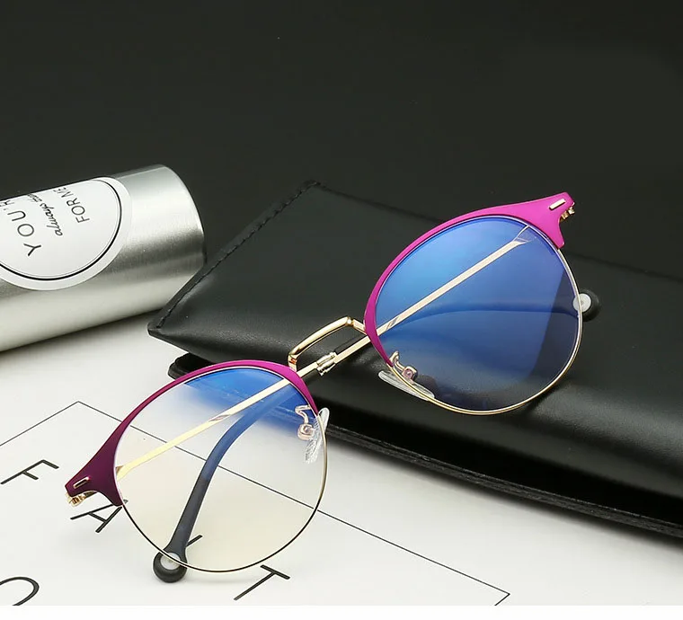 Yong Lan круглый дизайн женские оптические очки оправа Oculos De Sol женские очки близорукость Gafas анти-синий светильник