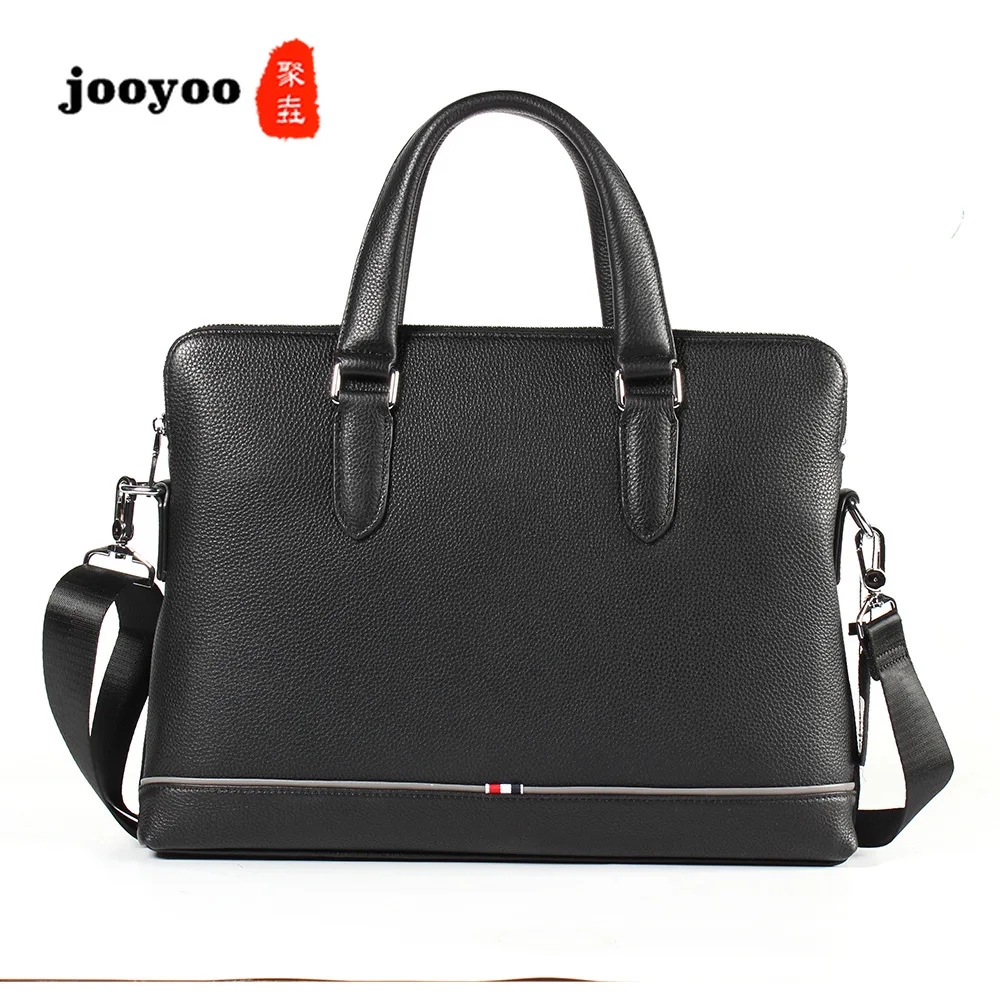 جديد الراقية سعة كبيرة جلد البقر الرجال حقيبة Crossbody الأعمال حقيبة رجالية حقيبة يد الكتف حزم jooyoo