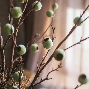 

Dried flowers Chestnut branch Simulation fruit Branch Decorative dried flower plant Floral Decoration props home