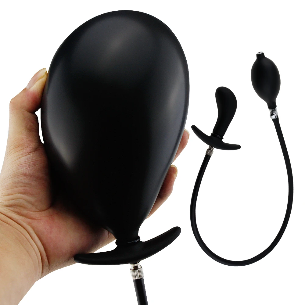 Super Big Butt Plug Pump Inflatable Huge Anal Dilator Massager Expandable Balls Sex Toys for Women Man Gay | Красота и здоровье