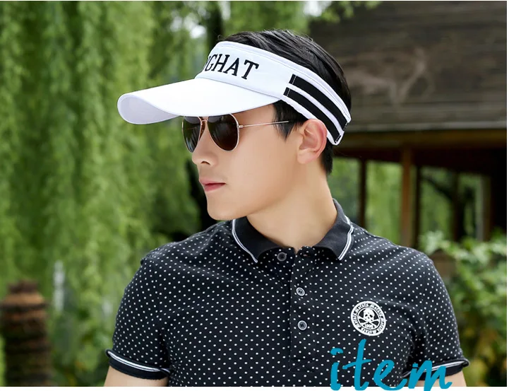 sun visor caps men women sun visor hat outdoor summer black white visors for women  (12)