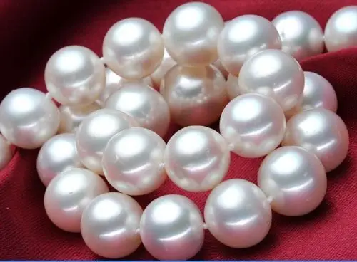 

FREE SHIPPING HOT sell new Style >>>18"10-11mm genuine natural south sea white pearl necklace