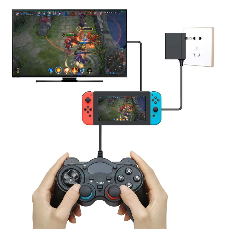 Проводной игровой контроллер для Switch Pro 2,2 м USB Кабельный геймпад для консоли, совместимый с ПК