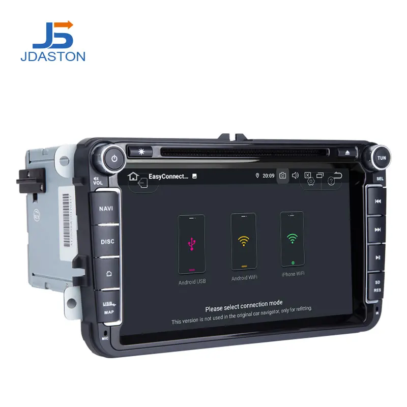 JDASTON 8 дюймов Android 9,0 автомобильный dvd-плеер для Фольксваген Поло ПАССАТ Гольф мультимедийный плеер Восьмиядерный радио gps навигация