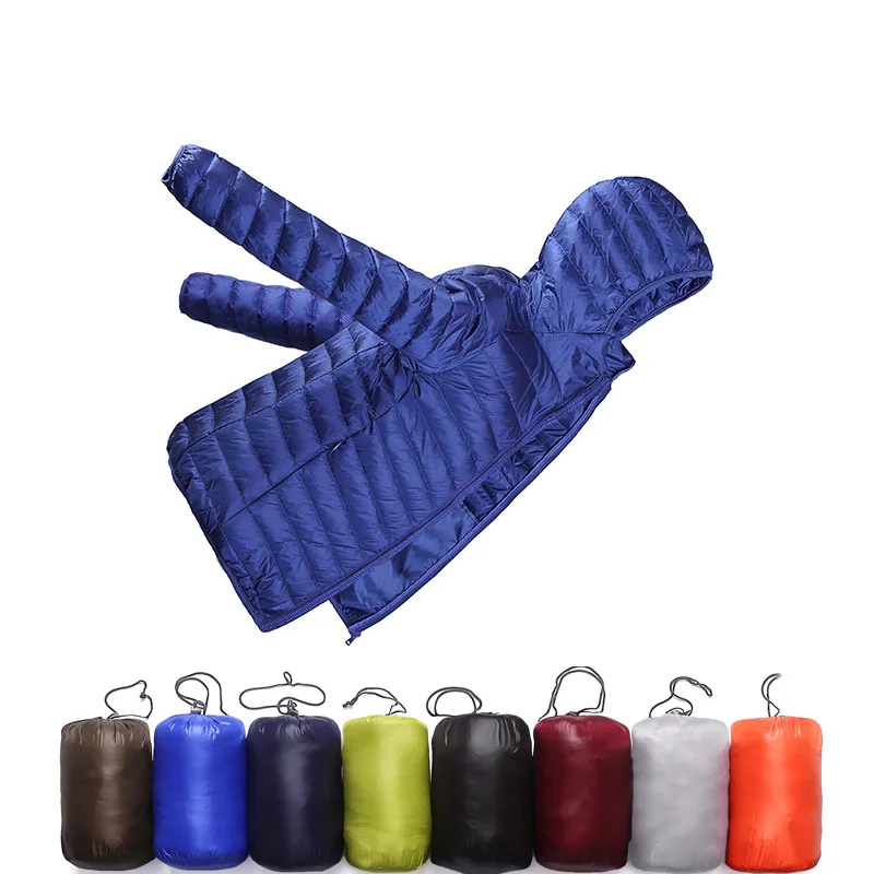 Achat 2019 hiver grande taille 90% blanc duvet de canard manteau hommes à capuche Ultra léger doudoune mâle coupe vent chaud Parka S 7XL