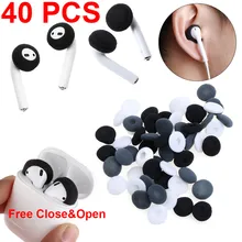 2 Pack 40 Pcs Soft Foam Replacement Soft Earphone Foam Cover Sponge Ear Pad Case For Airpods Earpods Anti Slip Sponge Earpad