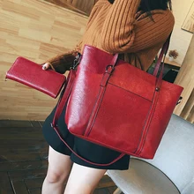 Два комплекта, большие женские Сумки из искусственной кожи, модные женские сумки через плечо, сумка-мессенджер, женская сумка для путешествий, женская сумка