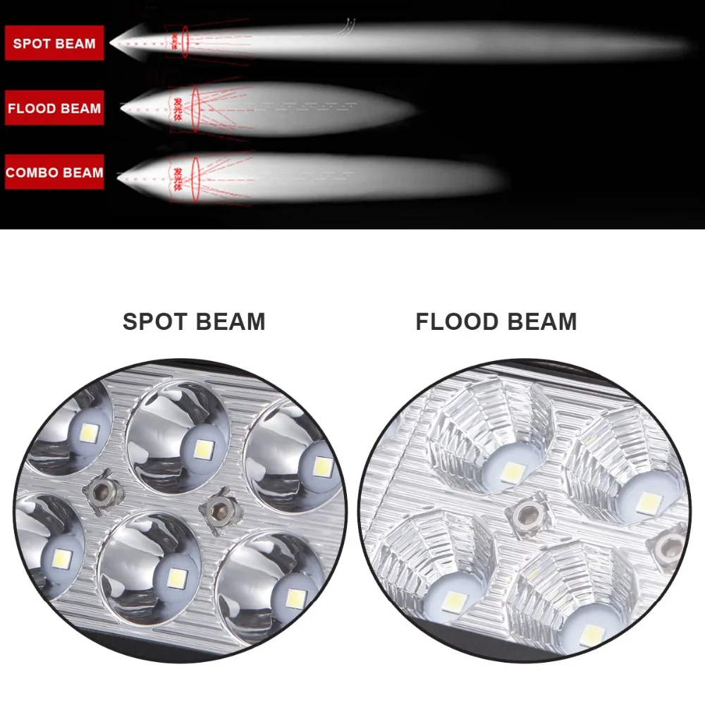 Внедорожный светодиодный светильник 12 В 24 в 12-45 дюймов автомобиль внедорожник Грузовик Прицеп пикап 4WD ATV UTE 4X4 лодка комбинированный индикатор дальнего света+ проводка