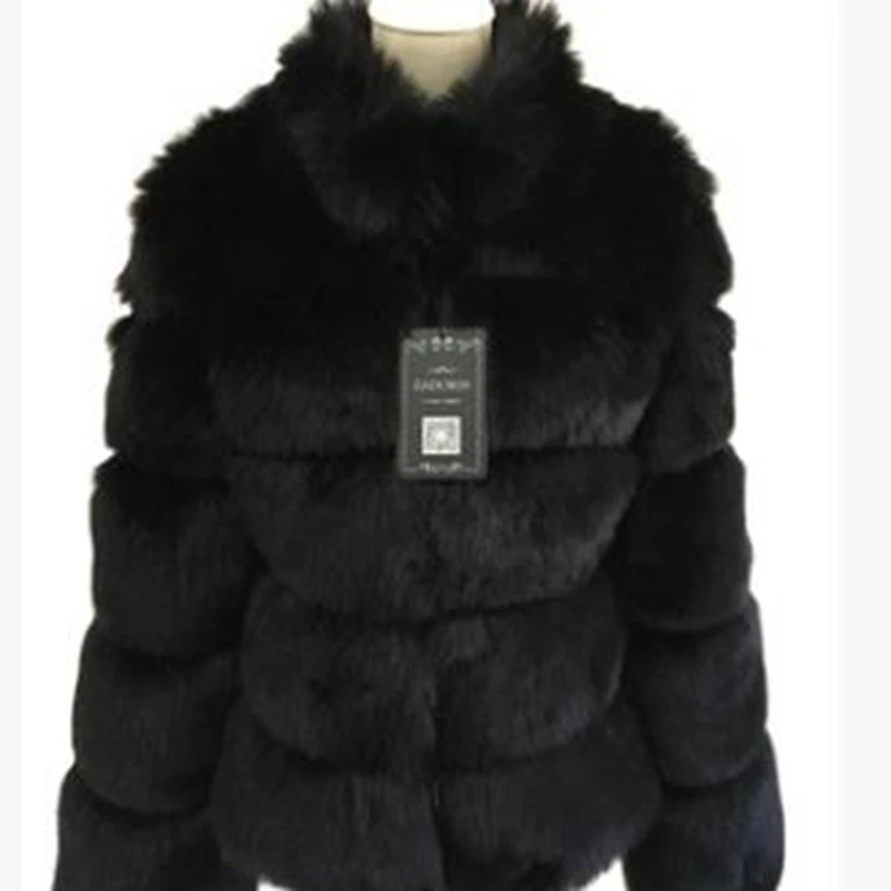S-4XL модное пальто имитация меха Cclothes женская одежда куртка зимняя лисы кожи