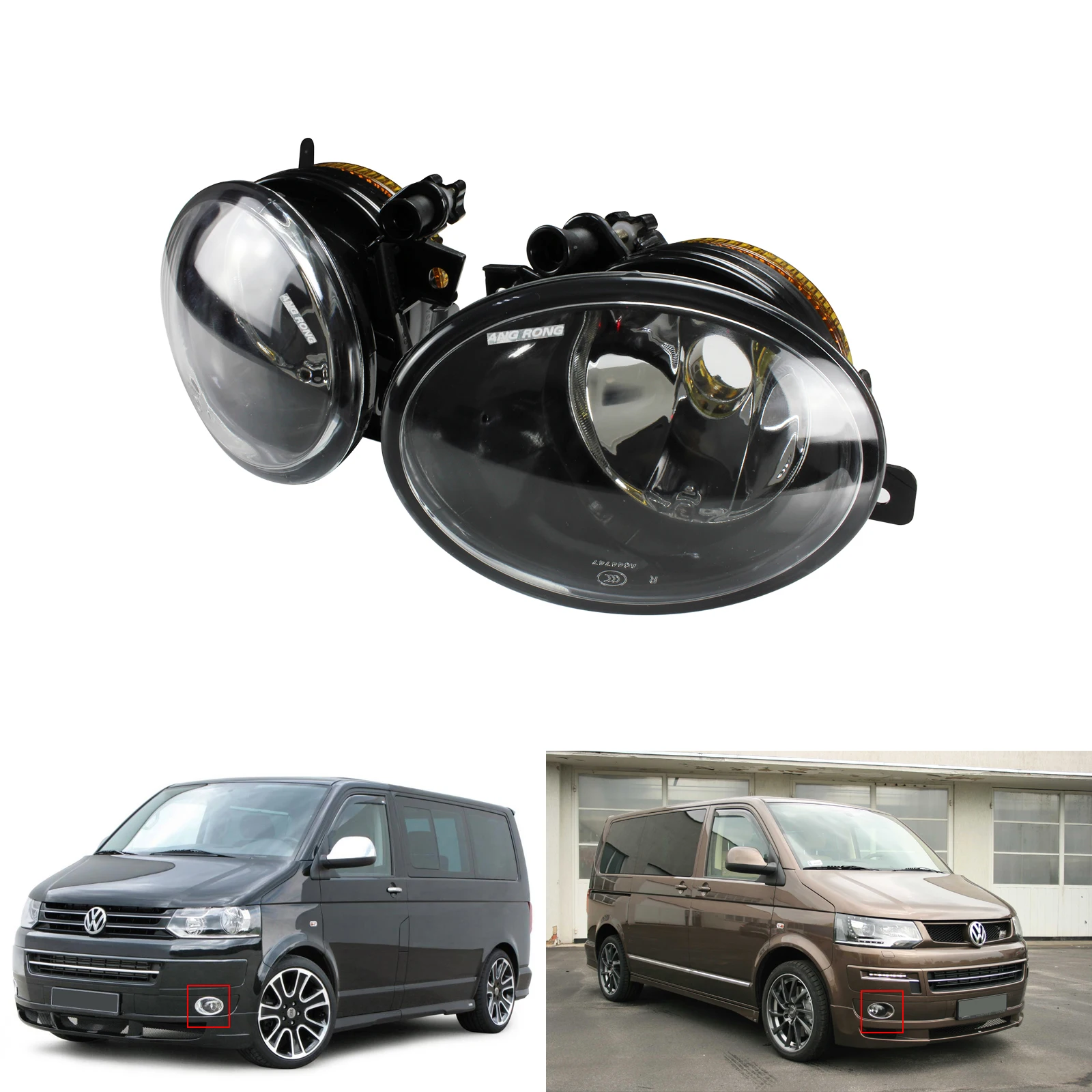 Противотуманные фары ANGRONG OEM замена левой и правой без лампы для VW Transporter T5 2010