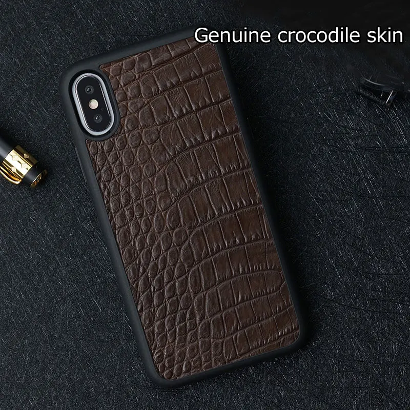 100% Роскошный чехол из натуральной крокодиловой кожи для iphone 11 X XR XS Max 7 8 6 5 Plus 6S