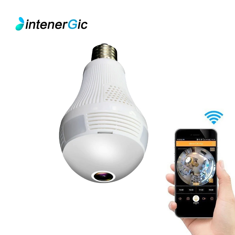 

1080P 360 degree Security Camera Two way audio light bulb Panoramic Full Color Wireless Smart IP Camera P2P HD App View ipcam