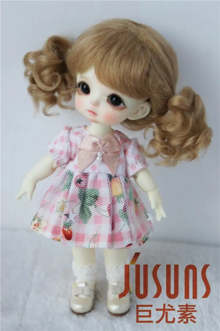 JD294 1/8 прекрасный мохер BJD куклы парики Детские Twintail парик для куклы мохеровый 5-6 дюймов куклы аксессуары