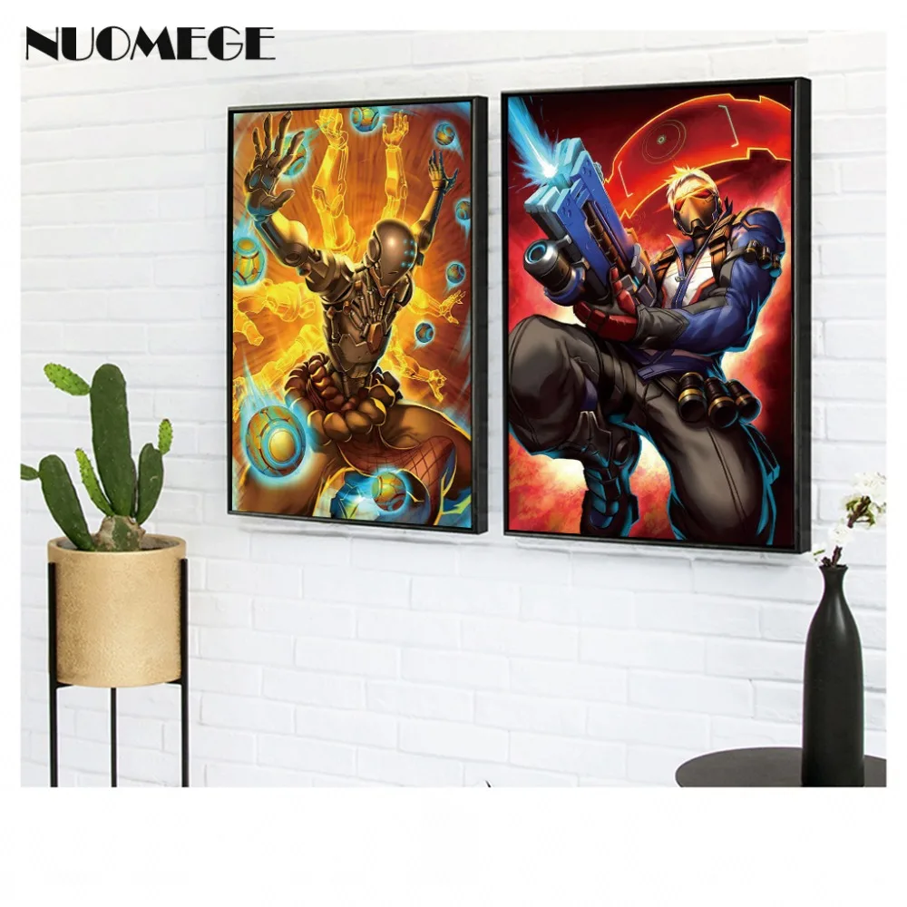 NUOMEGE Overwatchs игровой постер для художественного оформления настенные картины